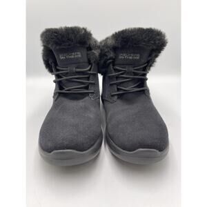 Skechers Womens On the Go Joy Lush Chukka Boots Lace Up Black Size‎ 6